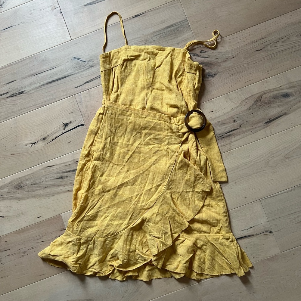 Buttercup Faux Wrap Winery Dress